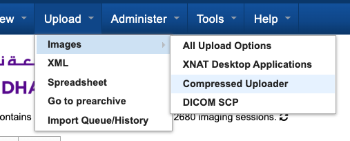 Compressed Uploader Menu Navigation