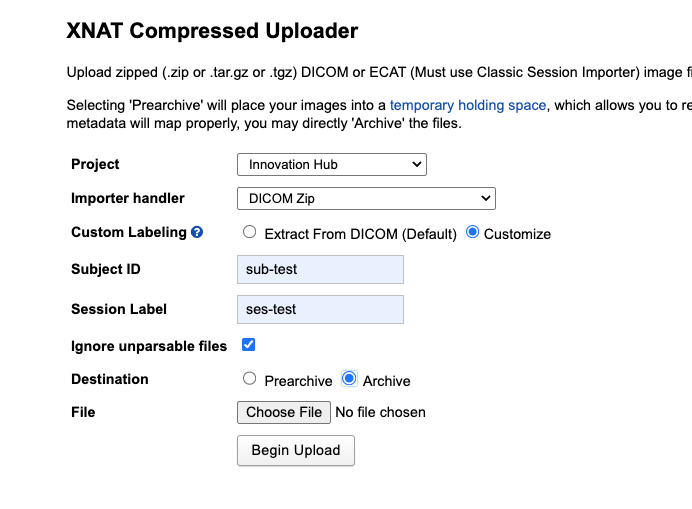 Compressed Uploader Page